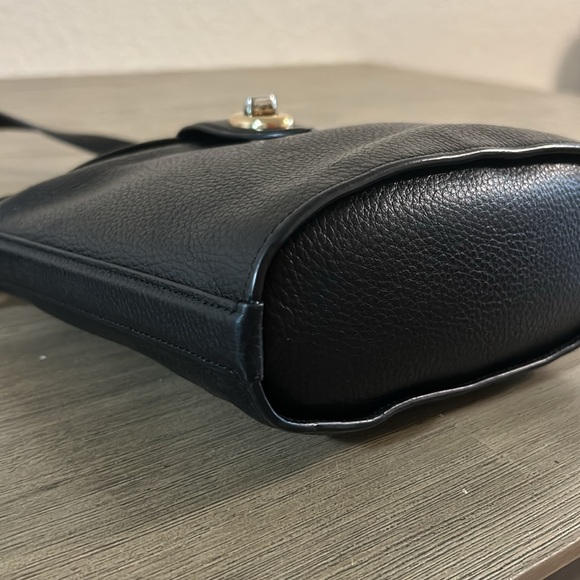 Coach C2814 Addie Black Pebbled Leather Crossbody Bag - Picture 9 of 12